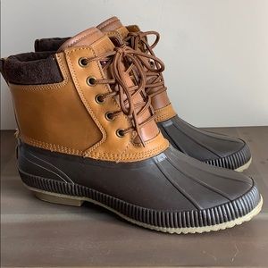 TOMMY HILFIGER Charlie Leather/Rubber Duck Boots